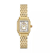 MICHELE Deco Madison Mini Diamond 18K Gold-Plated Watch